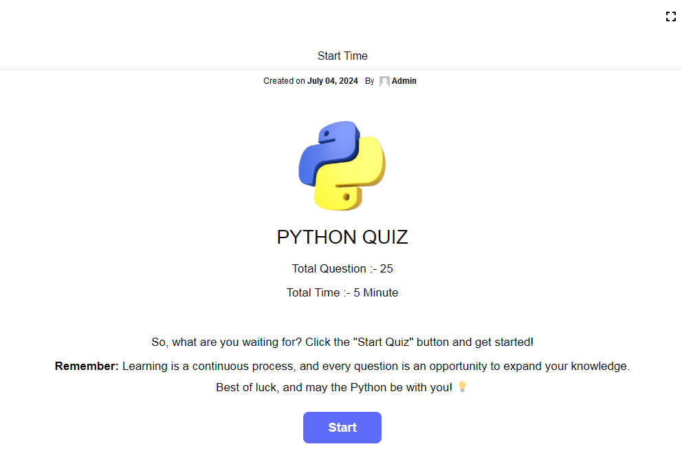 Python MCQ Quiz (Free Online Python Test) 